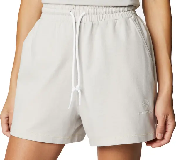 Converse Converse Heathered Drawstring Shorts Жени - Шорти Converse - Бял - 10023910-A01-S - Size: S