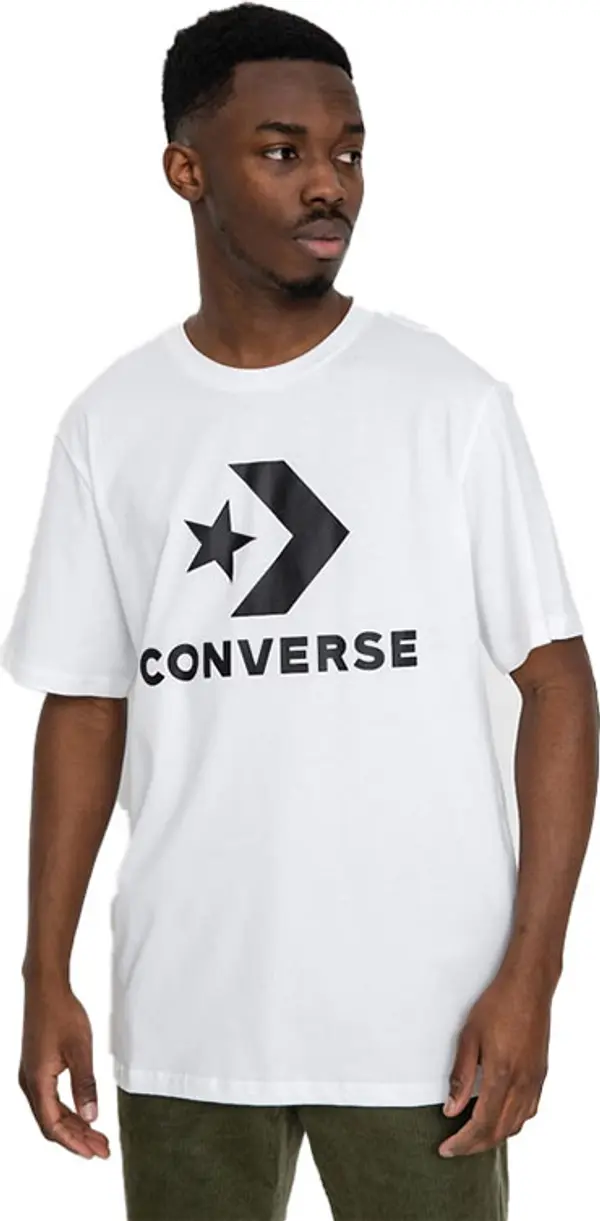 Converse Converse Standard Fit Large Logo Star Chevron Tee Мъже - Тениски Converse - Бял - 10025458-A03-S - Size: S