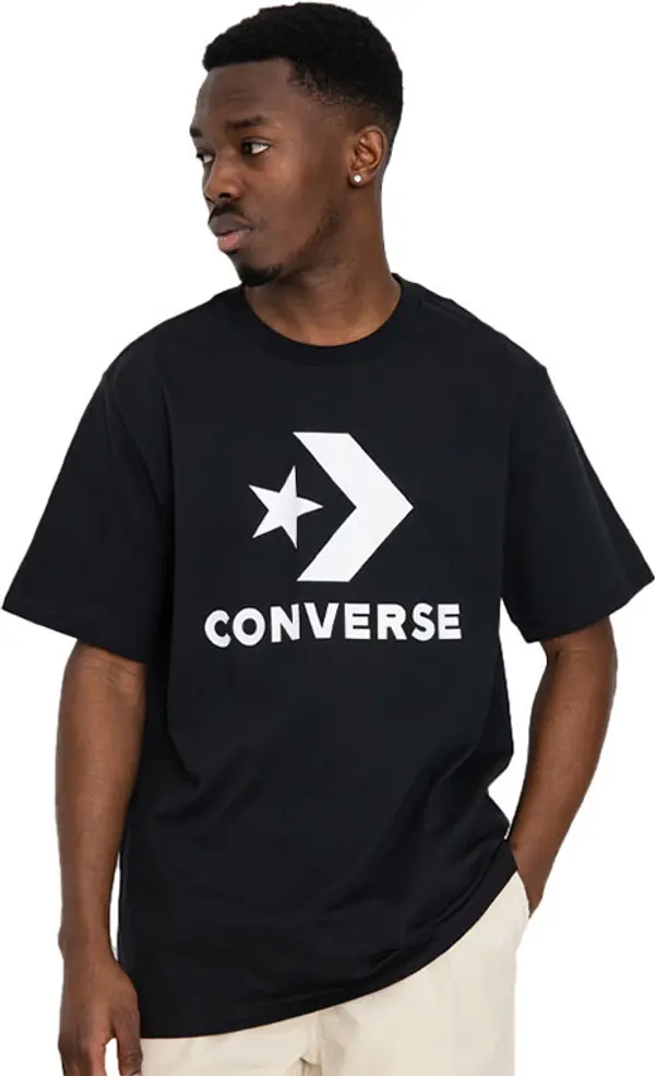 Converse Converse Standard Fit Large Logo Star Chevron Tee Мъже - Тениски Converse - Черен - 10025458-A02-XS - Size: XS