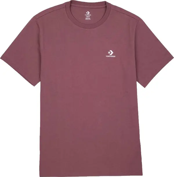 Converse Converse Standard Fit Left Chest Star Chevron Embroidered Tee Мъже - Тениски Converse - Бордо - 10023876-A57-L - Size: L