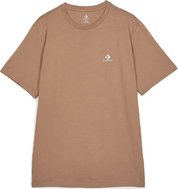 Converse Converse Standard Fit Left Chest Star Chevron Embroidered Tee Мъже - Тениски Converse - Кафяв - 10023876-A46-L - Size: L
