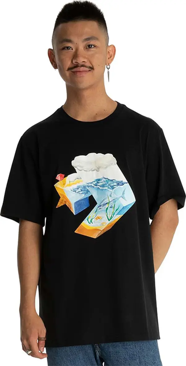 Converse Converse Star Chevron Ocean T-Shirt Мъже - Тениски Converse - Черен - 10024746-A01-M - Size: M