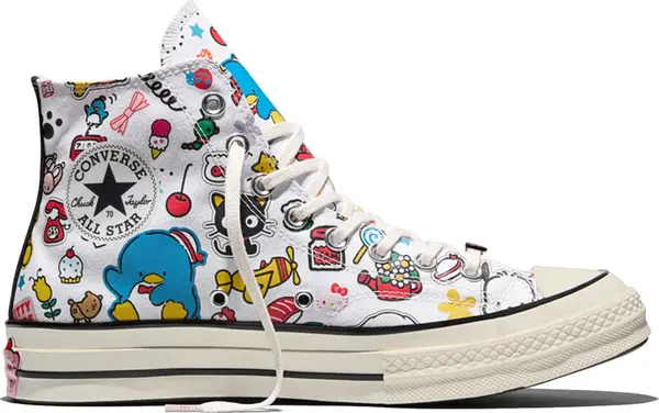 Converse Converse x Hello Kitty And Friends Chuck 70 Stickers Жени - Спортни обувки Converse - Бял - A17696C-5.5 - Size: 5.5