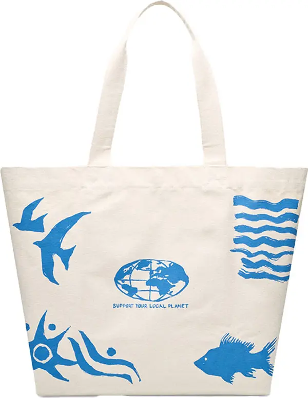 Dedicated Dedicated Beach Bag Sundre Beach Collage Off-White Unisex - Раници и чанти Dedicated - Бял - 22671-One-size - Size: One size