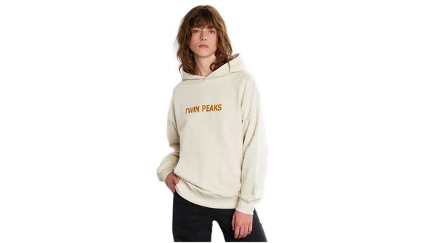 Dedicated Dedicated Hoodie Sundborn Twin Peaks Logo Oat White
