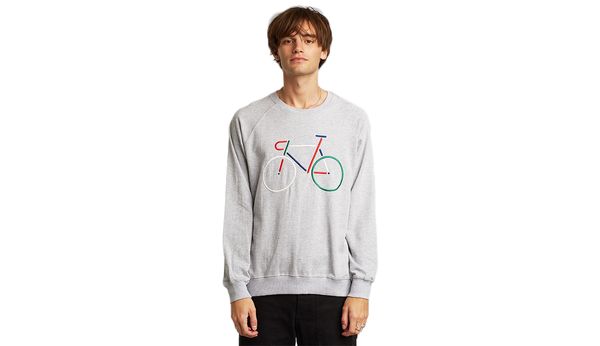 Dedicated Dedicated Sweatshirt Malmoe Color Bike Grey Melange
