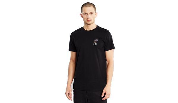 Dedicated Dedicated T-shirt Stockholm Lucas Globe Walk Stone Blue