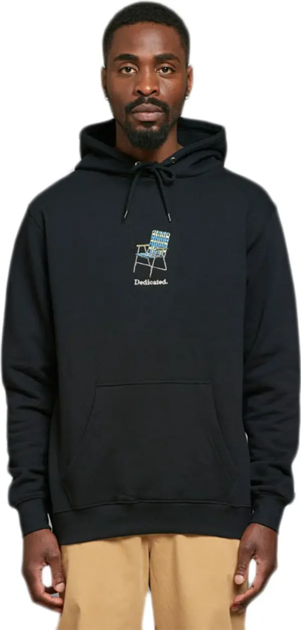 Dedicated Dedicated Hoodie Falun Lawn Chair Black Мъже - Суитшърти и блузи с качулка Dedicated - Черен - 21131-M - Size: M