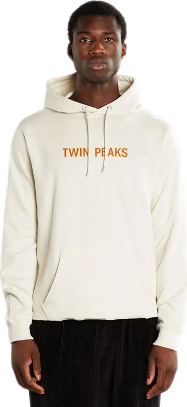 Dedicated Dedicated Hoodie Falun Twin Peaks Logo Oat White Мъже - Суитшърти и блузи с качулка Dedicated - Бял - 20227-XL - Size: XL