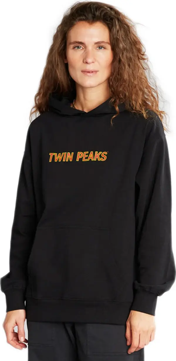 Dedicated Dedicated Hoodie Sundborn Twin Peaks Logo Oat White Жени - Суитшърти и блузи с качулка Dedicated - Черен - 20228-S - Size: S