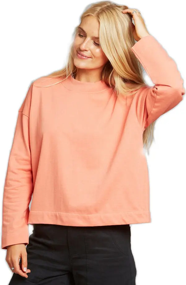 Dedicated Dedicated Loose Sweatshirt Lerdala Coral Жени - Тениски Dedicated - Оранжев - 18251-L - Size: L