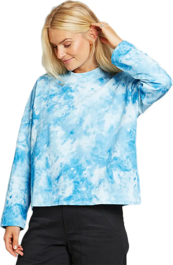 Dedicated Dedicated Loose Sweatshirt Lerdala Tie Dye Blue Жени - Суитшърти и блузи с качулка Dedicated - Син - 18265-M - Size: M