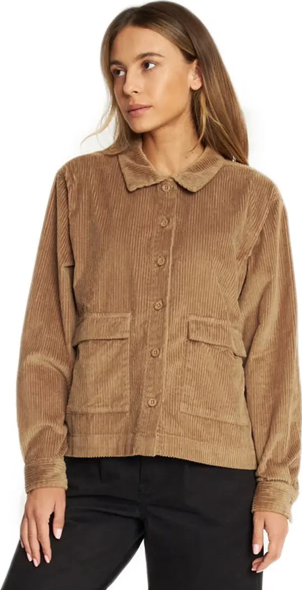 Dedicated Dedicated Shirt Lima Corduroy Tiger Brown Жени - Риза Dedicated - Кафяв - 20499-S - Size: S