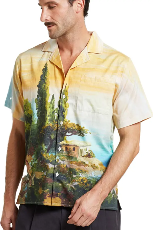 Dedicated Dedicated Shirt Marstrand Oceanview Multi Color Мъже - Риза Dedicated - Многоцветен - 21883-L - Size: L
