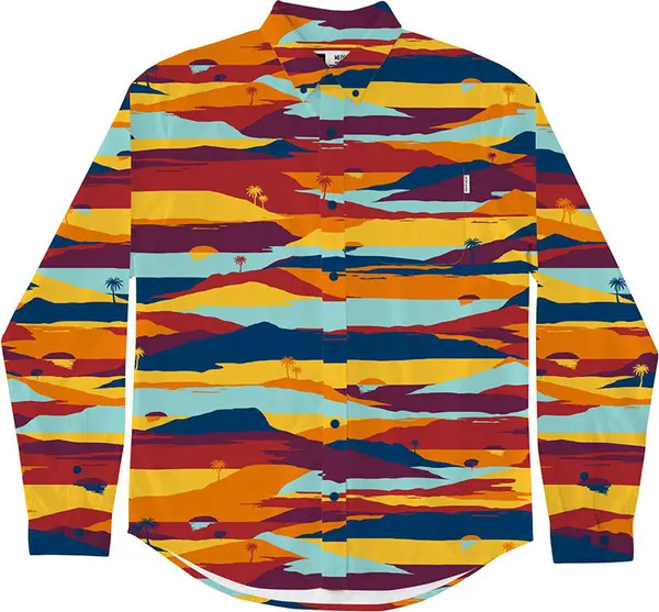 Dedicated Dedicated Shirt Varberg Sunset Orange Мъже - Риза Dedicated - Многоцветен - 16787-L - Size: L