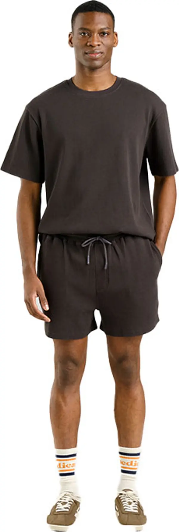 Dedicated Dedicated Shorts Essingen Waffle Phantom Black Мъже - Шорти Dedicated - Черен - 22740-XL - Size: XL