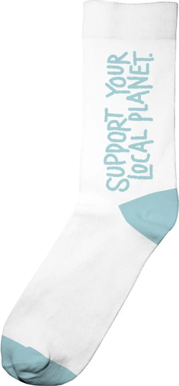 Dedicated Dedicated Socks Sigtuna Local Planet White Мъже - Чорапи Dedicated - Бял - 18680-41-45 - Size: 7.5-11.5