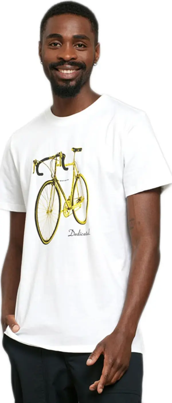 Dedicated Dedicated Stockholm Andy Bike White Мъже - Тениски Dedicated - Бял - 21037-M - Size: M
