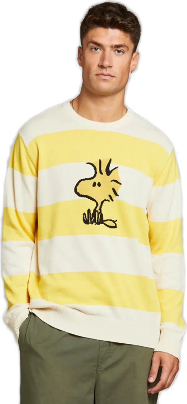 Dedicated Dedicated Sweater Mora Woodstock Stripe Yellow Мъже - Тениски Dedicated - Жълт - 18545-L - Size: L
