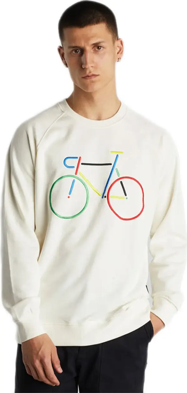 Dedicated Dedicated Sweatshirt Malmoe Color Bike Off-White Мъже - Суитшърти и блузи с качулка Dedicated - Бял - 19887-L - Size: L