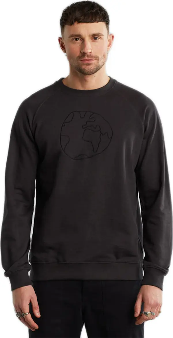 Dedicated Dedicated Sweatshirt Malmoe Globe Charcoal Мъже - Тениски Dedicated - Зелен - 18822-XL - Size: XL