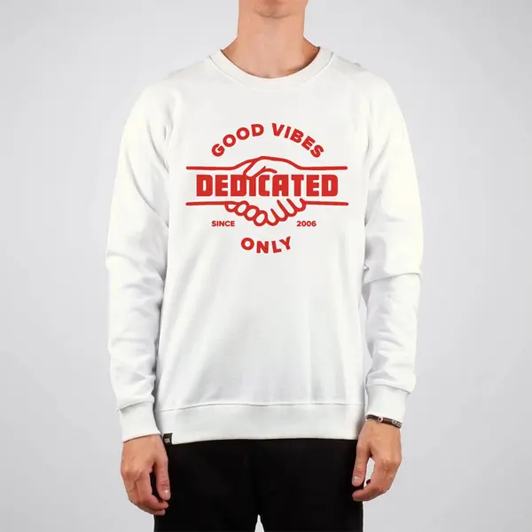 Dedicated Dedicated Sweatshirt Malmoe Good Hands Off-White Мъже - Суитшърти и блузи с качулка Dedicated - Бял - 16108-L - Size: L