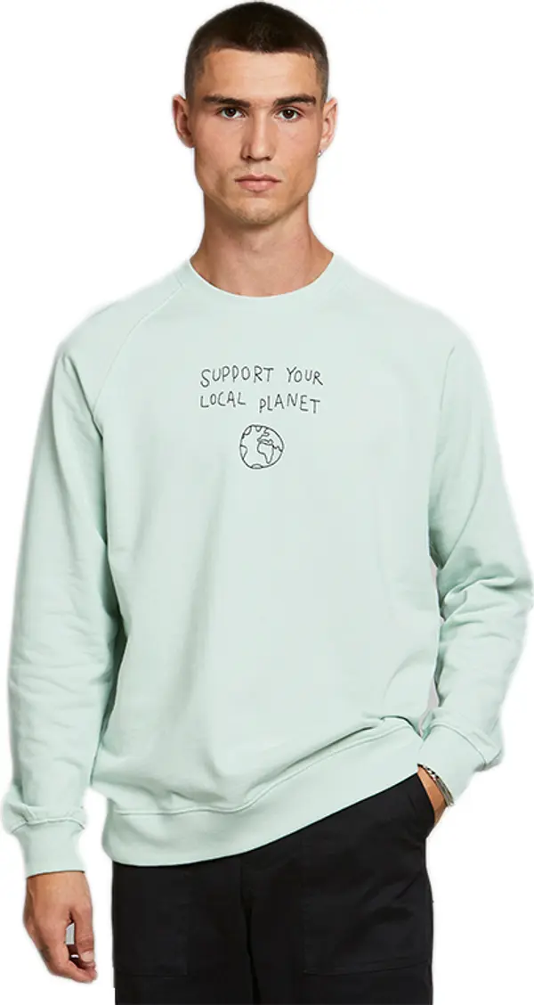 Dedicated Dedicated Sweatshirt Malmoe Local Planet Mint Мъже - Суитшърти и блузи с качулка Dedicated - Зелен - 18337-S - Size: S