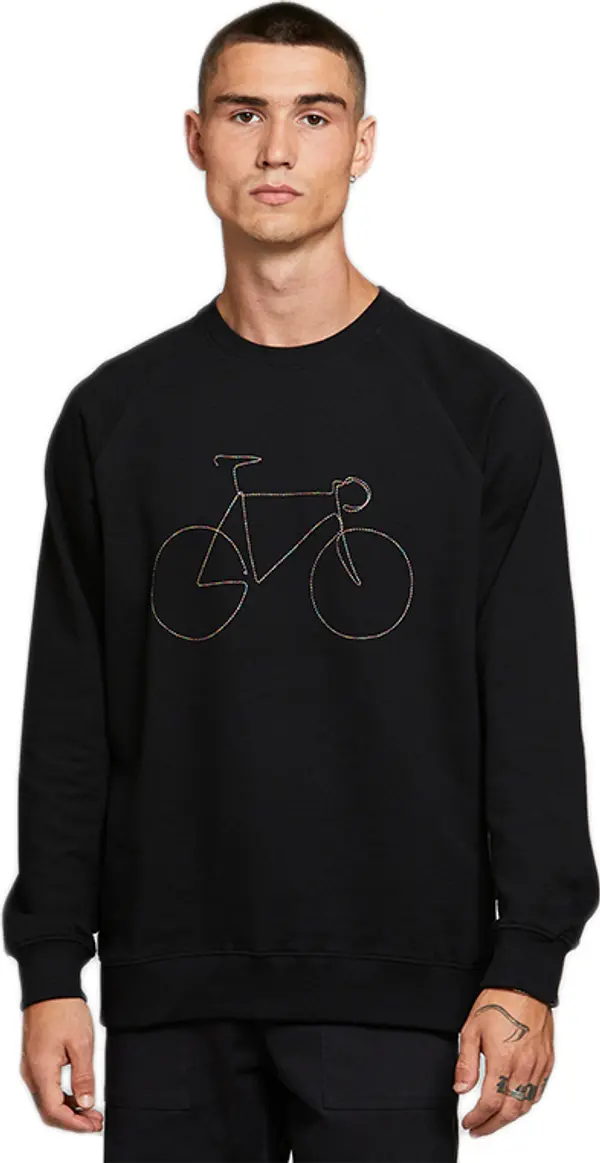Dedicated Dedicated Sweatshirt Malmoe Rainbow Bicycle Black Мъже - Суитшърти и блузи с качулка Dedicated - Черен - 18301-XL - Size: XL