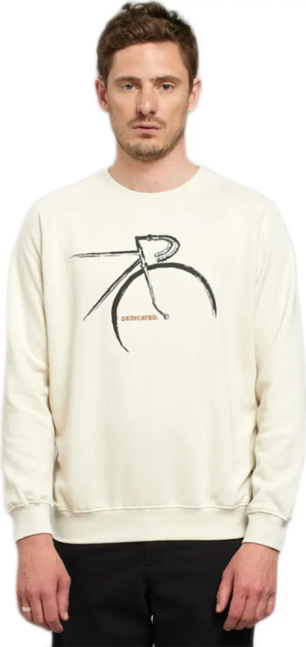 Dedicated Dedicated Sweatshirt Malmoe Side Bikes Oat White Мъже - Суитшърти и блузи с качулка Dedicated - Бял - 21126-L - Size: L