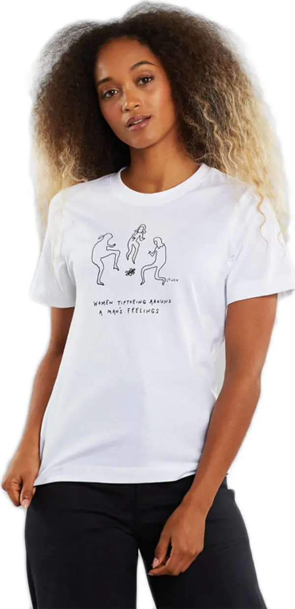 Dedicated Dedicated T-shirt Mysen A Man´s Feelings White Жени - Тениски Dedicated - Бял - 18850-M - Size: M