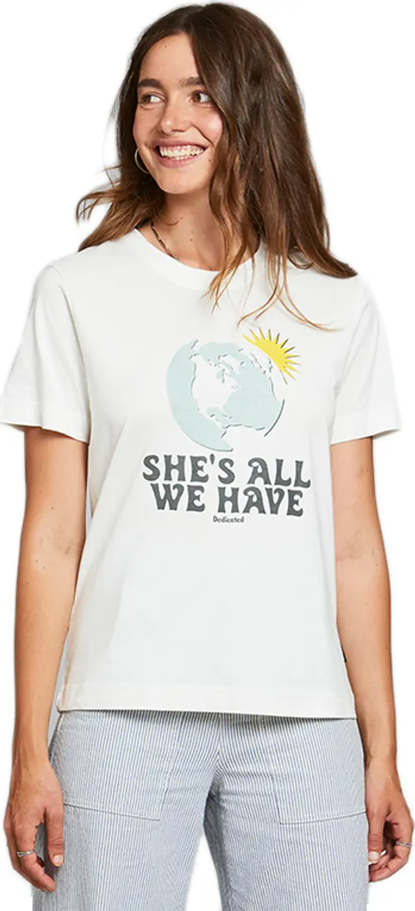Dedicated Dedicated T-shirt Mysen All We Have Off-White Жени - Тениски Dedicated - Бял - 18310-S - Size: S