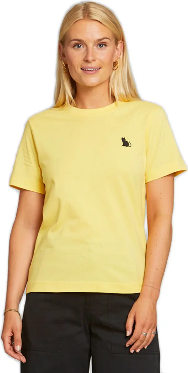 Dedicated Dedicated T-shirt Mysen Cat Yellow Жени - Тениски Dedicated - Жълт - 18317-S - Size: S