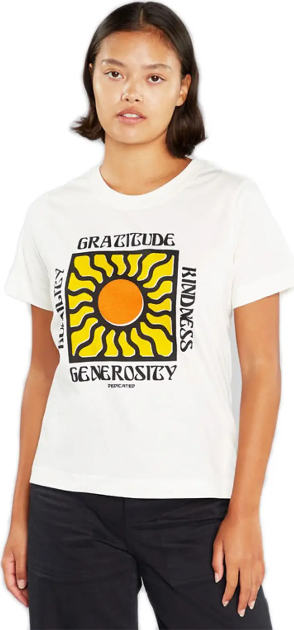 Dedicated Dedicated T-shirt Mysen Gratitude Жени - Тениски Dedicated - Бял - 17988-M - Size: M