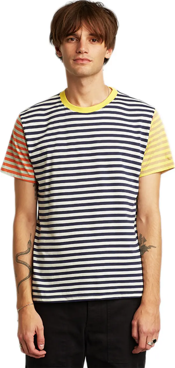 Dedicated Dedicated T-shirt Stockholm Block Stripes Multi Color Мъже - Тениски Dedicated - Многоцветен - 18549-XL - Size: XL