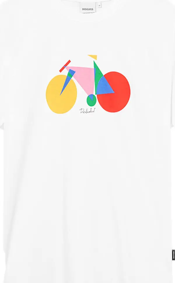 Dedicated Dedicated T-shirt Stockholm Paper Cut Bike White Мъже - Тениски Dedicated - Бял - 22805-M - Size: M