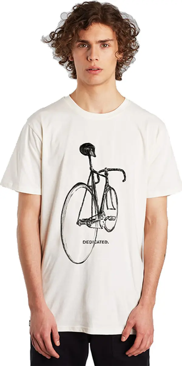 Dedicated Dedicated T-shirt Stockholm Pencil Bike Off-White Мъже - Тениски Dedicated - Бял - 18060-XXL - Size: XXL