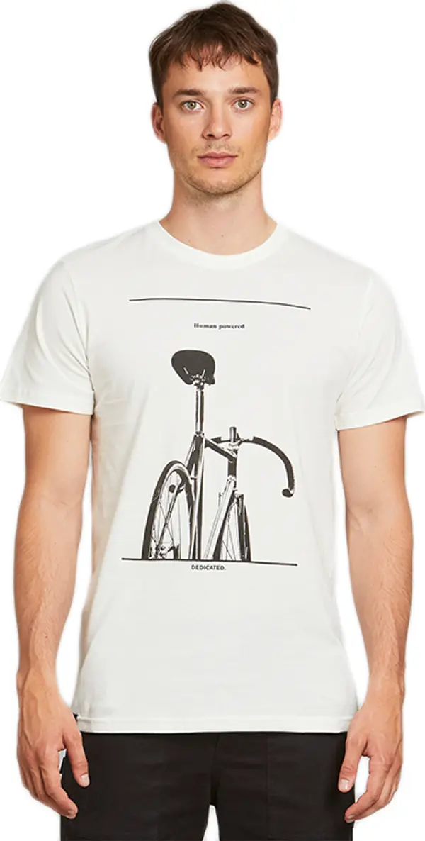 Dedicated Dedicated T-shirt Stockholm Simplicity Bike Off-White Мъже - Тениски Dedicated - Бял - 18281-XL - Size: XL