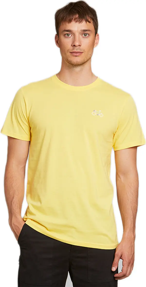 Dedicated Dedicated T-shirt Stockholm Stitch Bike Yellow Мъже - Тениски Dedicated - Жълт - 18285-L - Size: L