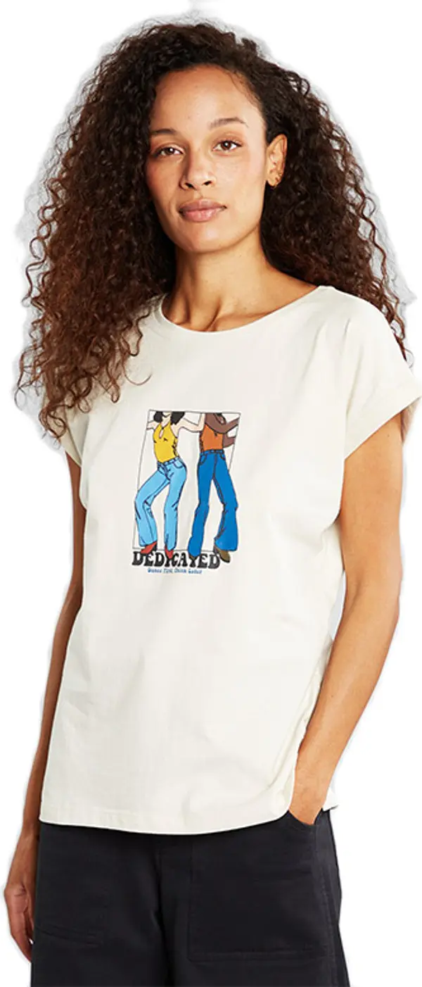 Dedicated Dedicated T-shirt Visby Dance First Oat White Жени - Тениски Dedicated - Бял - 20466-L - Size: L