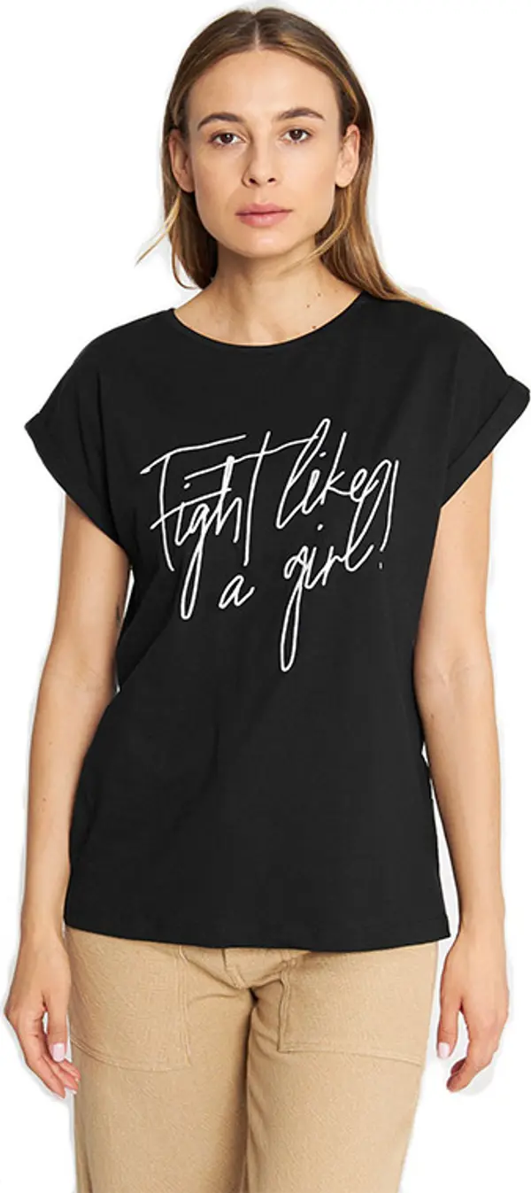 Dedicated Dedicated T-shirt Visby Fight Жени - Тениски Dedicated - Черен - 17007-S - Size: S