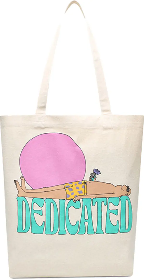 Dedicated Dedicated Tote Bag Torekov Vacay Logo Off-White Unisex - Раници и чанти Dedicated - Бял - 22880-One-size - Size: One size