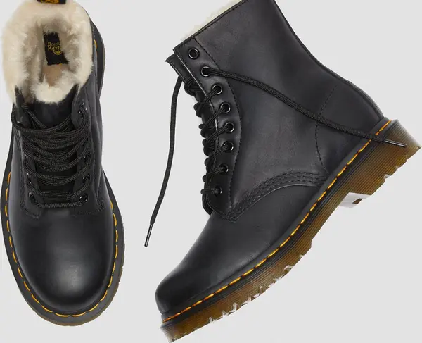 Dr. Martens Dr. Martens 1460 Serena Faux Fur Lined Ankle Boots Жени - Обувки Dr. Martens - Черен - DM21797001-6 - Size: 6