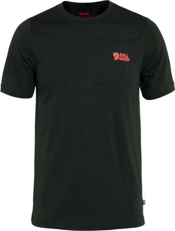 Fjällräven Fjällräven Abisko Wool Logo SS M Black Мъже - Тениски Fjällräven - Черен - F86977-550-L - Size: L