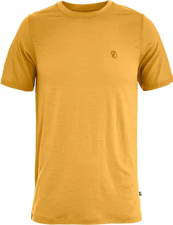 Fjällräven Fjällräven Abisko Wool SS M Мъже - Тениски Fjällräven - Жълт - F87193-160-M - Size: M