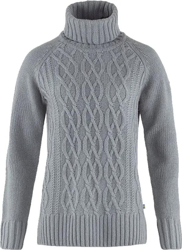 Fjällräven Fjällräven Övik Cable Knit Roller Neck W Жени - Суитшърти и блузи с качулка Fjällräven - Сив - F84793-055-L - Size: L