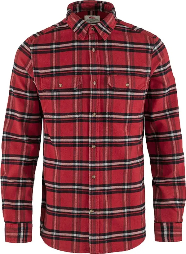 Fjällräven Fjällräven Övik Heavy Flannel Shirt M Мъже - Риза Fjällräven - Червен - F82978-345-021-S - Size: S