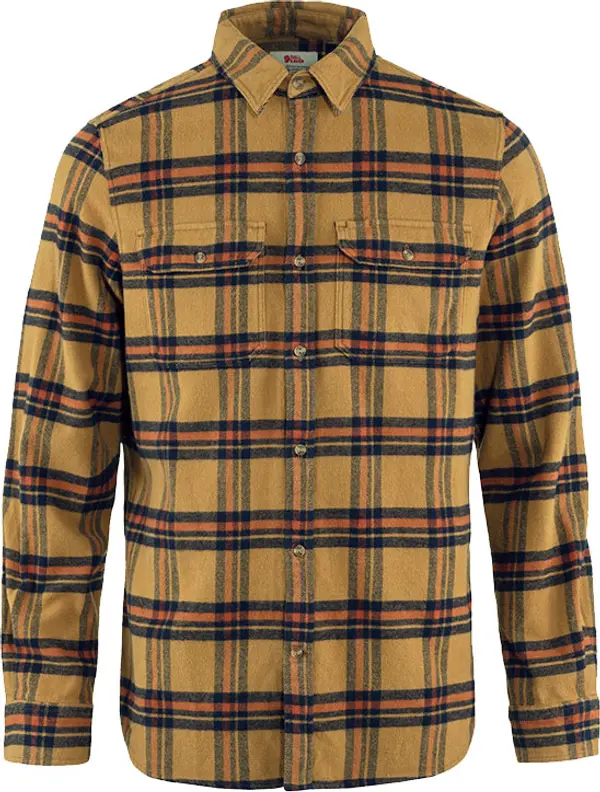 Fjällräven Fjällräven Övik Heavy Flannel Shirt M Мъже - Риза Fjällräven - Оранжев - F82978-232-215-XS - Size: XS
