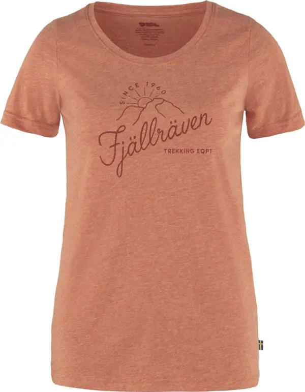 Fjällräven Fjällräven Sunrise T-Shirt W Rowan Red-Melange Жени - Тениски Fjällräven - Оранжев - F83530-333-999-S - Size: S