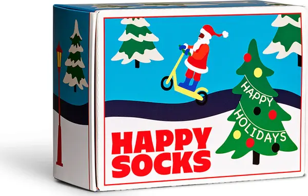 Happy Socks Happy Socks 2-Pack Happy Holidays Socks Gift Set Unisex - Чорапи Happy Socks - Многоцветен - P000325-4-7 - Size: 4-7