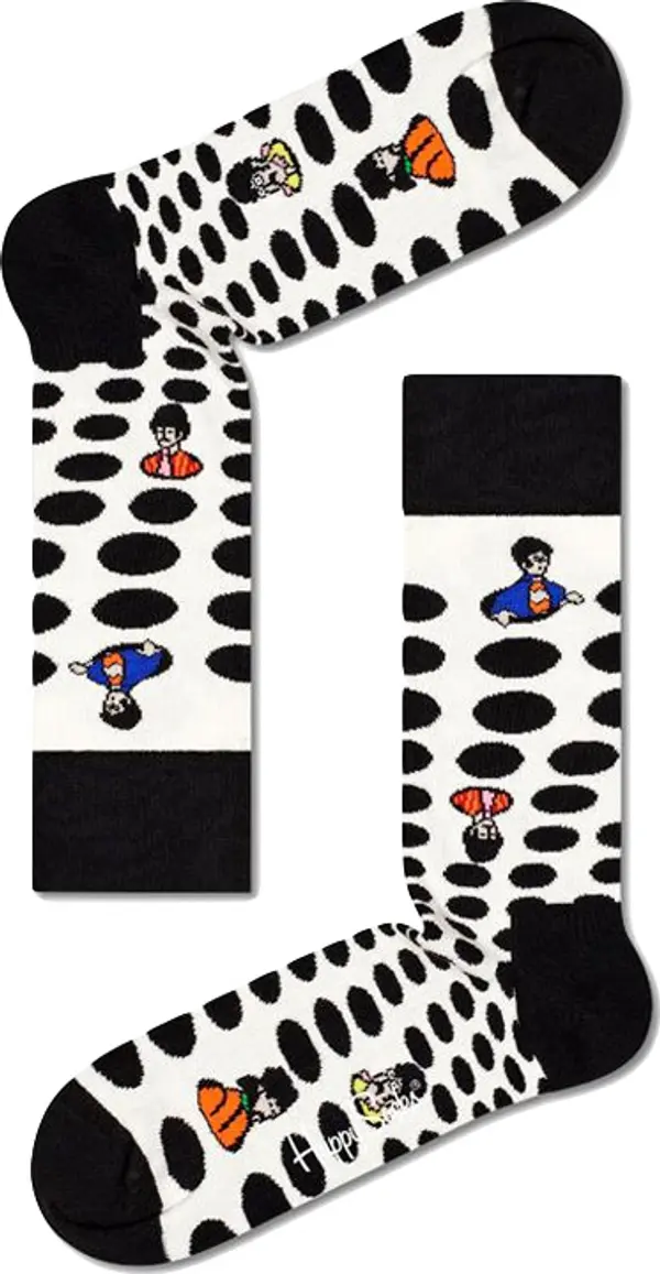 Happy Socks Happy Socks Beatles Dots Unisex - Чорапи Happy Socks - Бял - BEA01-9100-4-7 - Size: 4-7